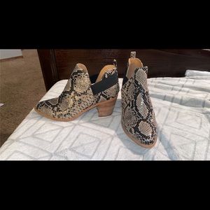 Snake Print Booties